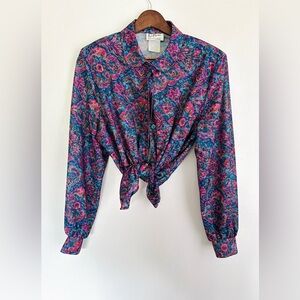 VINTAGE D'Allaird's Paisley Blouse